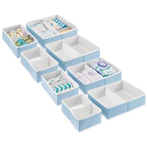 mDesign Soft Fabric 2-Piece Dresser Drawer Storage Organizers for Baby/Infant Nursery or Bedroom - for $25 mDesign Soft Fabric 2-Piece Dresser Drawer Storage Organizers for Baby/Infant Nursery or Bedroom - for $25