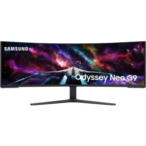 Samsung Odyssey Neo G9 Series 57" 4K HDR 240Hz IPS FreeSync Curved LED Monitor for $1,800 w/ $100 Amazon credit