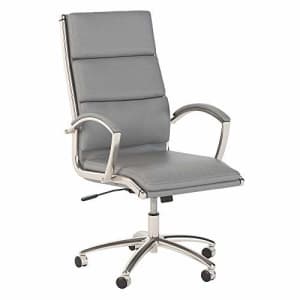 Bush Furniture Bush Business Furniture Studio C High Back Leather Executive Office Chair in Light Gray for $333