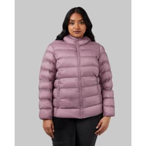 32 Degrees Women's Lightweight Packable Down Hooded Jacket for $15