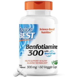Doctor's Best Benfotiamine 300 with BenfoPure, Helps Maintain Healthy Glucose Metabolism, Non-GMO, for $15