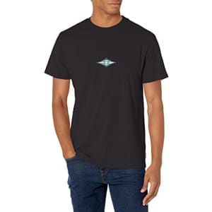 Billabong Men's Classic Short Sleeve Premium Logo Graphic Tee T-Shirt, Black Diamond Wave, X-Large for $27