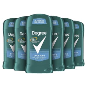 Degree Men 2.7-oz. 48-Hour Protection Antiperspirant Deodorant Stick 6-Pack for $14
