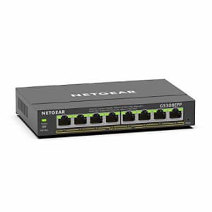 NETGEAR 8 Port PoE Gigabit Ethernet Plus Switch (GS308EPP) - with 8 x PoE+ @ 123W, Desktop or Wall for $110