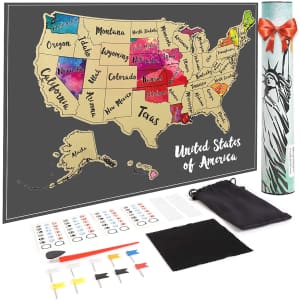 Scratch Off USA Map Poster for $10 Scratch Off USA Map Poster for $10