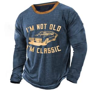 Men's 'I'm Not Old I'm Classic' Long Sleeve T-Shirt for $7
