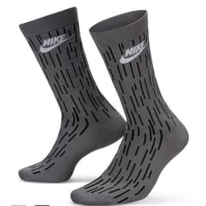 Nike Men's Everyday Essential Crew Socks 3-Pack for $6