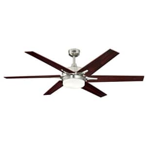 Westinghouse Lighting Cayuga 60-inch Ceiling Fan with LED Light Kit in Brushed Nickel for $278 Westinghouse Lighting Cayuga 60-inch Ceiling Fan with LED Light Kit in Brushed Nickel for $278