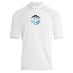 Kanu Surf Men's Standard Fiji UPF 50+ Short Sleeve Sun Protective Rashguard Swim Shirt, Windsurf for $21