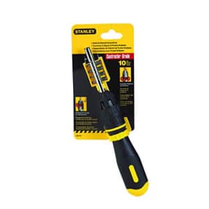 Stanley Tools 68010 3 inch Multi-Bit Ratcheting Screwdriver, 10 Bits, Black/Yellow for $12 Stanley Tools 68010 3 inch Multi-Bit Ratcheting Screwdriver, 10 Bits, Black/Yellow for $12