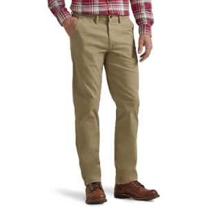 Lee Men's Flat Front Slim Straight Pants for $17