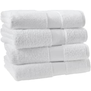 Amazon Aware 100% Organic Cotton Plush Bath Towels - Bath Towels, 4-Pack, White for $52