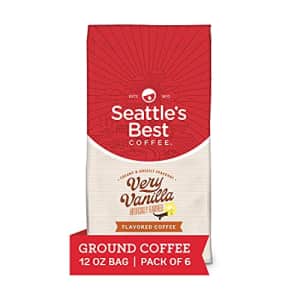 Seattle's Best Coffee Very Vanilla Flavored Medium Roast Ground Coffee | 12 Ounce Bags (Pack of 6) for $39