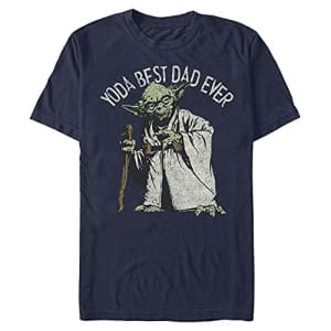 Star Wars Men's Green Dad T-Shirt, Navy Blue, Medium for $9