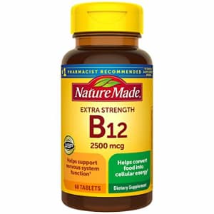 Nature Made Extra Strength Vitamin B12 2500 mcg Tablets, 60 Count (Packaging May Vary) for $16