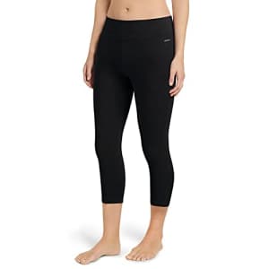 Jockey Women's Activewear Cotton Stretch Capri Legging, Black, 1x for $33