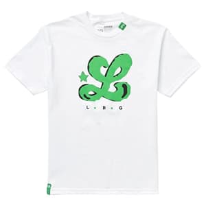 LRG Men's Shakey L Logo T-Shirt, White for $18