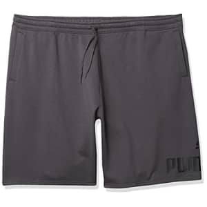 PUMA Men's Big & Tall Big Logo Fleece 10" Shorts, Asphalt Black, 4X-Large for $25 PUMA Men's Big & Tall Big Logo Fleece 10" Shorts, Asphalt Black, 4X-Large for $25