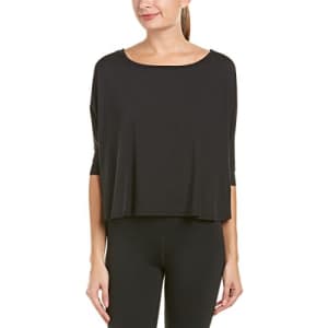 Splendid Women's Studio Activewear Workout Fitness Athletic Top 3/4 Sleeves, Black, M for $21