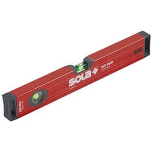 SOLA LSB16 Big Red Aluminum Box Beam Level with 2 60% Magnified Vials, 16-Inch for $63