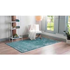 Unique Loom Sofia Collection Traditional Vintage Area Rug, 2' 2" x 3', Turquoise/Ivory for $29