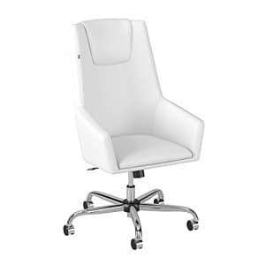 Bush Furniture Bush Business Furniture Studio C High Back Leather Box Chair, White for $131