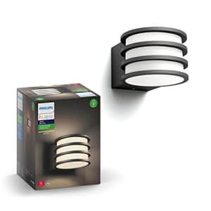 Philips Hue Lucca White Outdoor Lantern (Hub Required), Smart Outdoor Wall Fixture and 1 Hue White for $70