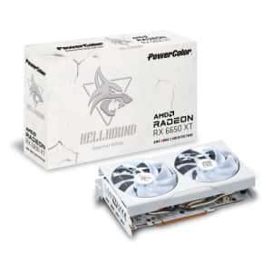 PowerColor Hellhound Spectral White AMD Radeon RX 6650 XT Graphics Cardwith 8GB GDDR6 Memory for $500
