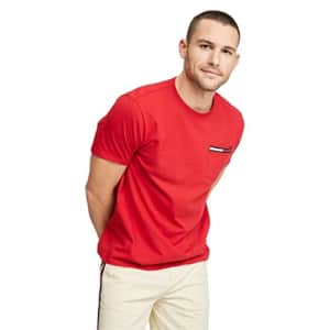 Tommy Hilfiger Men's Big & Tall Essential Short Sleeve Crewneck Flag Pocket T-Shirt, Apple RED, for $30 Tommy Hilfiger Men's Big & Tall Essential Short Sleeve Crewneck Flag Pocket T-Shirt, Apple RED, for $30
