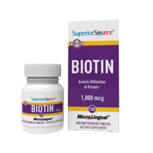 Superior Source Biotin 1000 mcg. Under The Tongue Quick Dissolve MicroLingual Tablets, 100 Count, for $8