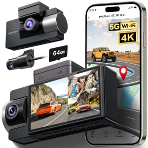 Wolfbox i17 4K+1080p+1080p 3-Channel Triple Dash Cam w/ 64GB Card for $78 Wolfbox i17 4K+1080p+1080p 3-Channel Triple Dash Cam w/ 64GB Card for $78