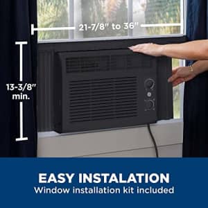 GE Window Air Conditioner 5000 BTU, Black, Efficient Cooling for Smaller Areas Like Bedrooms and for $169
