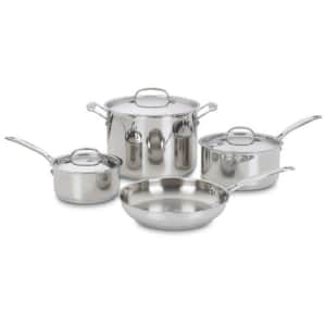 Cuisinart 77-7 Chef's Classic Stainless 7-Piece Cookware Set,Silver for $145