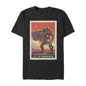 STAR WARS Men's Mandalorian Poster T-Shirt, Black, 3X-Large for $8