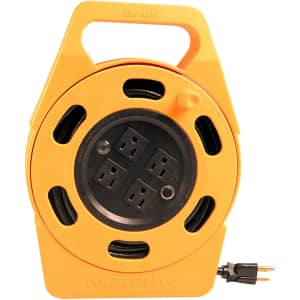 Woods 4-Outlet Power Caddy 25-Foot Extension Cord Reel for $38