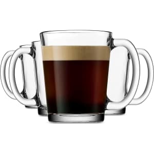 Godinger 10-oz. Glass Coffee Mug 4-Pack for $15
