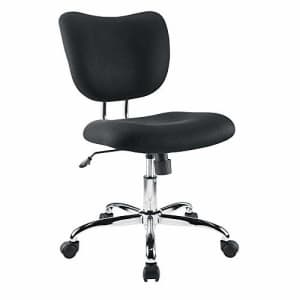 Brenton Studio Jancy Mesh Fabric Low-Back Task Chair, Black/Chrome for $60