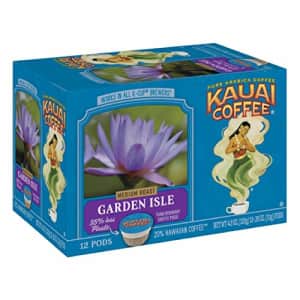 Kauai Coffee Single Serve Pods, Garden Isle Medium Roast, 48 Count for $24