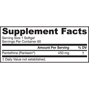 Jarrow Formulas Pantethine, Supports Lipid Metabolism, 450 mg, 60 Softgels for $24