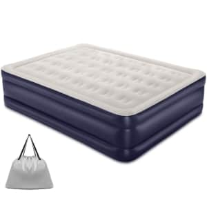 18" Queen Air Mattress with Built-In Pump for $54