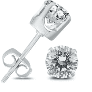 Szul 1-TCW Diamond Solitaire Stud Earrings in 14K White Gold for $598 Szul 1-TCW Diamond Solitaire Stud Earrings in 14K White Gold for $598