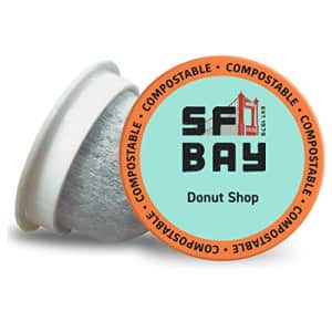 SF Bay Coffee Donut Shop 80 Ct Light Roast Compostable Coffee Pods, K Cup Compatible including for $42