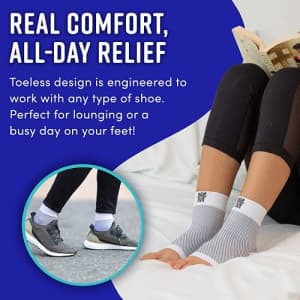 Bitly Plantar Fasciitis Compression Socks for Women & Men - Best Ankle Compression Sleeve, Nano for $32