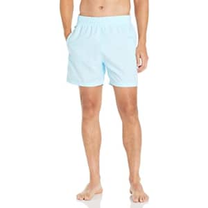 adidas Men's Standard Adicolor Essentials Trefoil Swim Shorts, Almost Blue, X-Large for $29