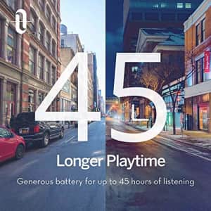 Active Noise Cancelling Headphones Fast Charging, TaoTronics Bluetooth Headphones 40H Playtime aptX for $30