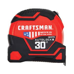 CRAFTSMAN Tape Measure, AUTOLOCK, 30-Foot (CMHT37770S) for $29 CRAFTSMAN Tape Measure, AUTOLOCK, 30-Foot (CMHT37770S) for $29