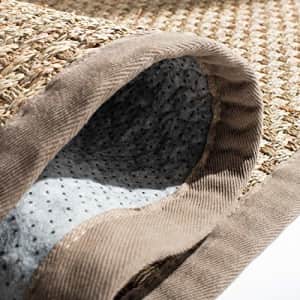 Safavieh Natural Fiber Collection NF114P Basketweave Natural and Grey Summer Seagrass Area Rug for $30 Safavieh Natural Fiber Collection NF114P Basketweave Natural and Grey Summer Seagrass Area Rug for $30
