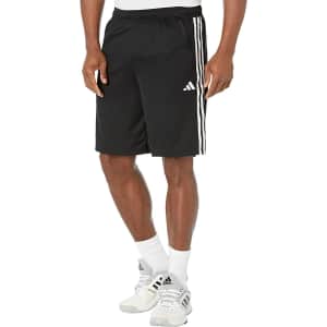 adidas Men's Essentials Pique 3-Stripes Shorts for $16