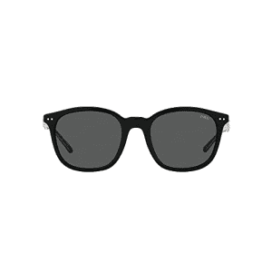POLO RALPH LAUREN Mens PH4188 Square Sunglasses, Shiny Black/Grey, 53 mm for $52
