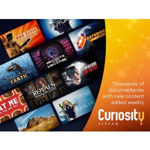 Curiosity Stream Standard Plan: Lifetime Subscription: $179.97